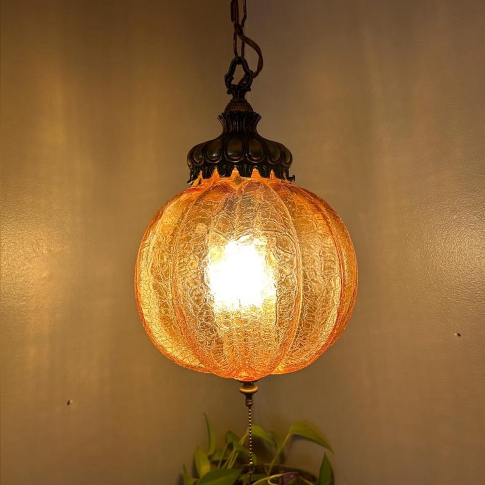 Vintage MCM swag lamp
